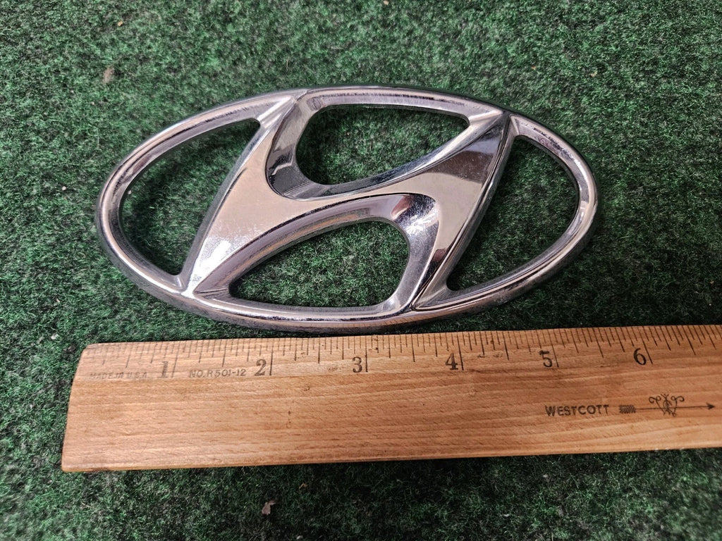 Hyundai Emblem Logo Symbol Badge Chrome OEM Nameplate Name Plate ~6" 3M4