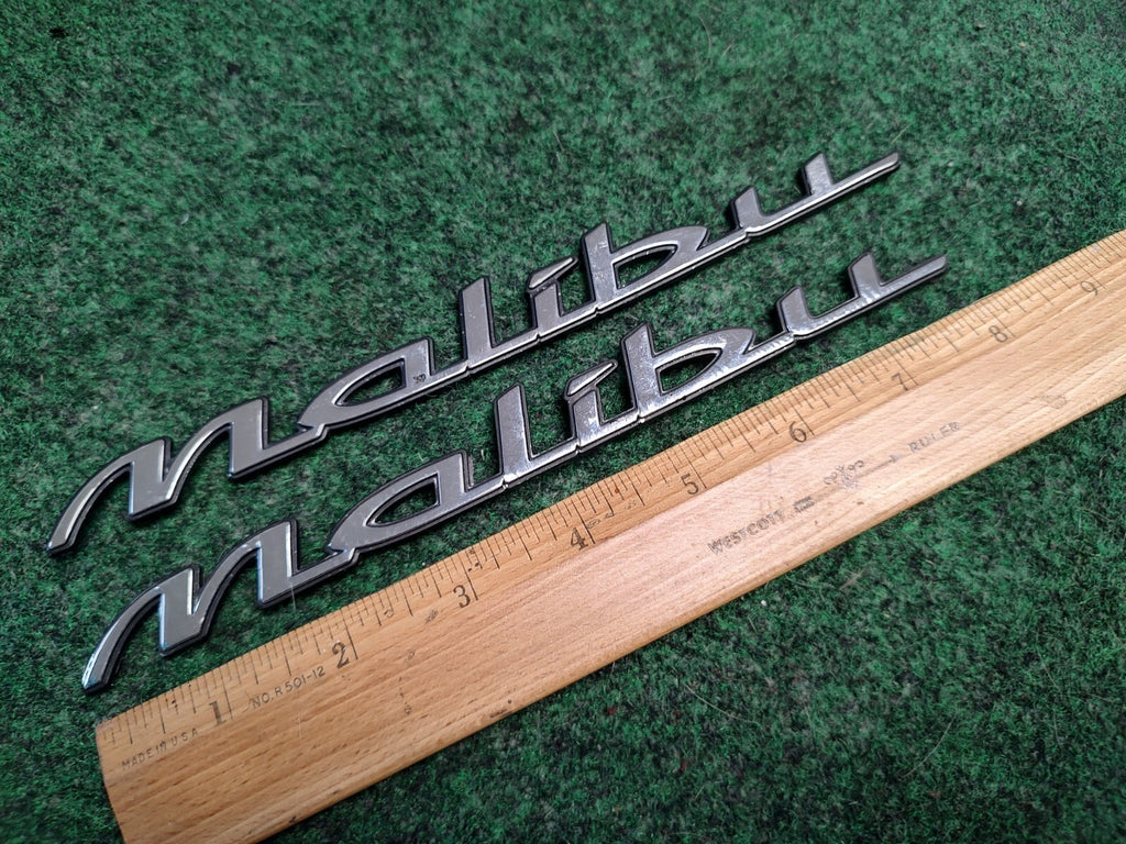 (2) Chevy MALIBU Rear Trunk Lid Emblem 1997 - 2003 OEM 22638462 4S4