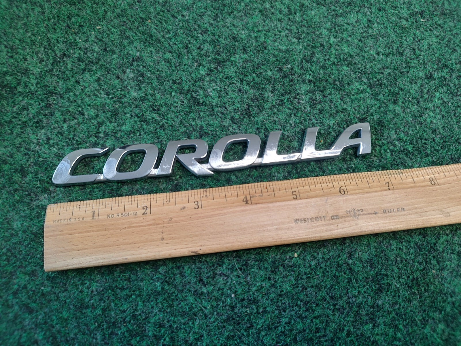 2009-2019 TOYOTA COROLLA REAR EMBLEM LOGO BADGE SYMBOL SIGN CHROME 3S8