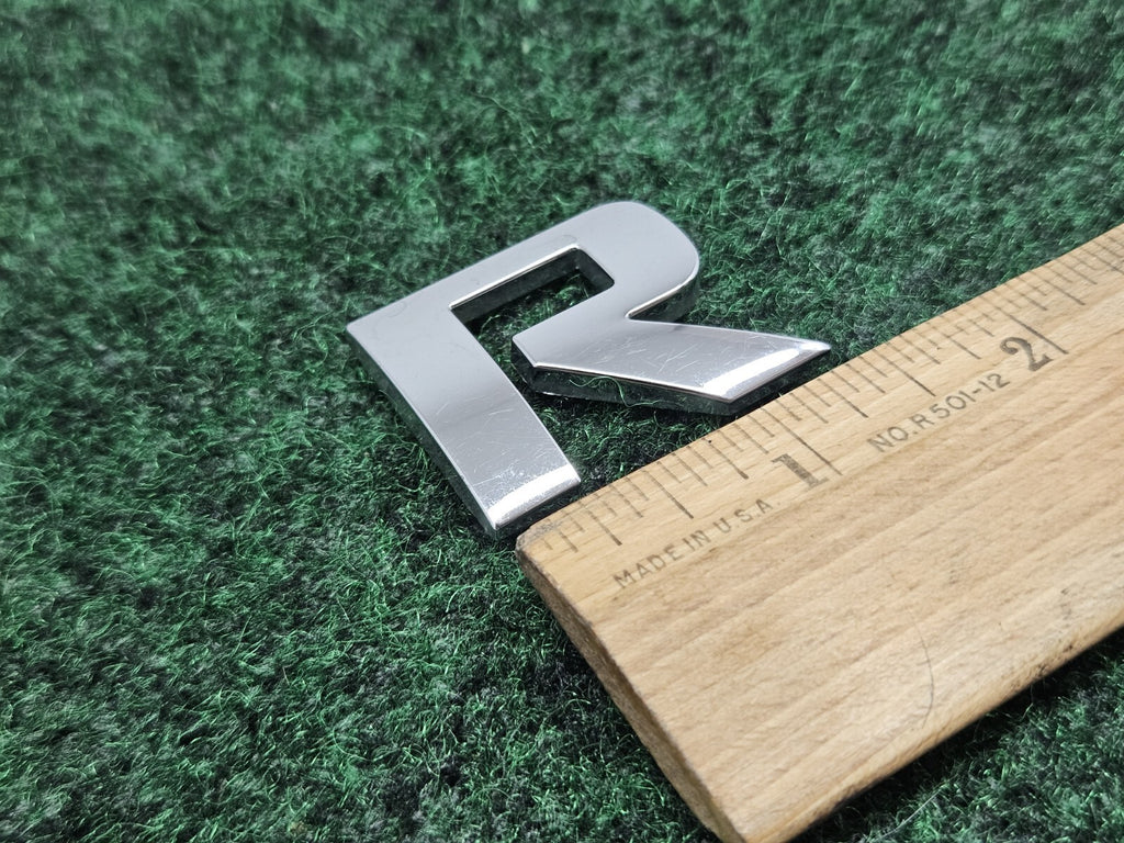 OEM "R" 3D Chrome Individual Letter Lettering Emblem Badge Logo Nameplate R 7S9