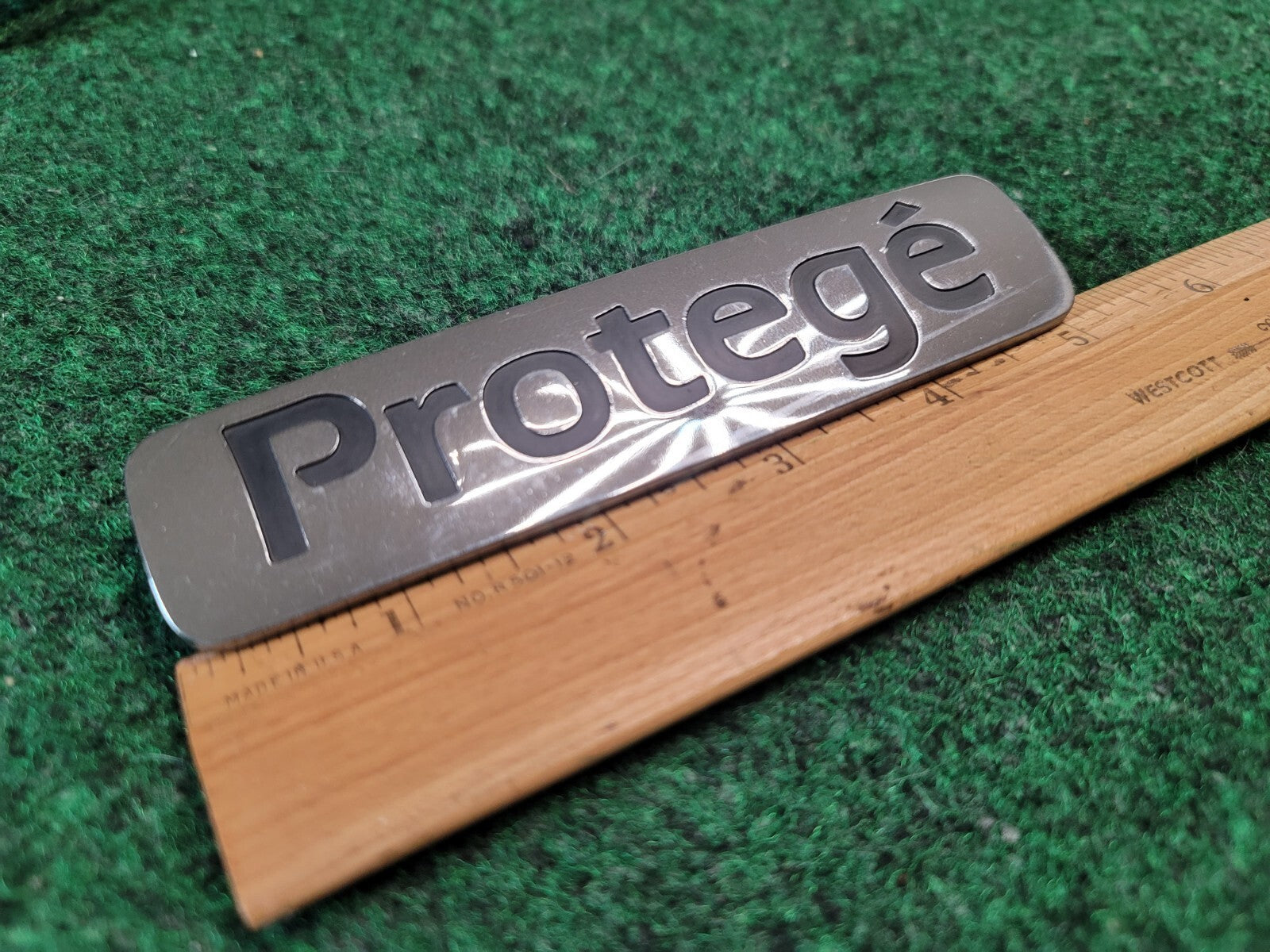 1999-2001 Mazda Protege Emblem Rear Lid Trunk Badge Logo Symbol Chrome OEM 2M4