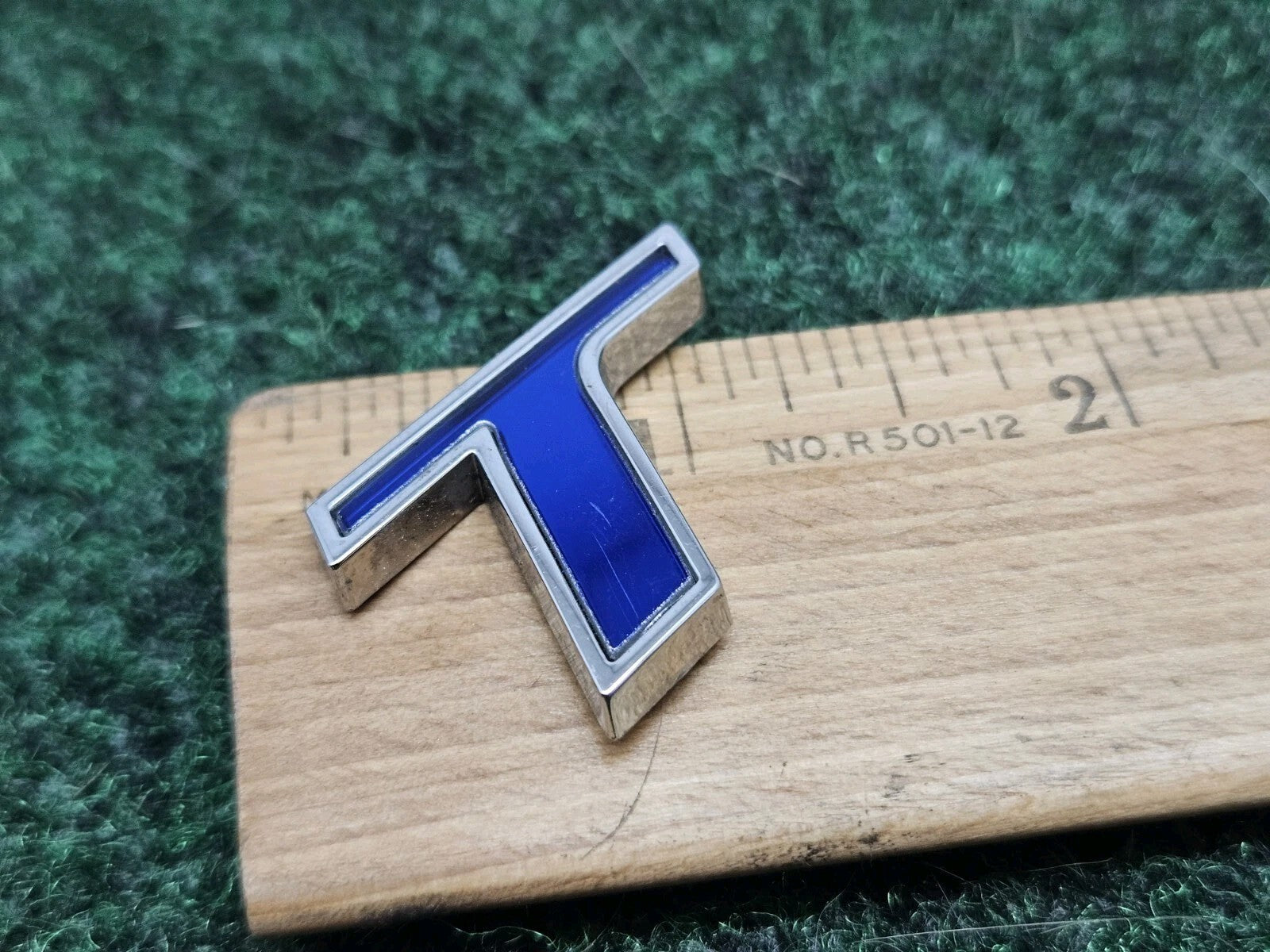 OEM "T" Chrome Blue Individual Letter Lettering Emblem Badge Logo Nameplate 7S7