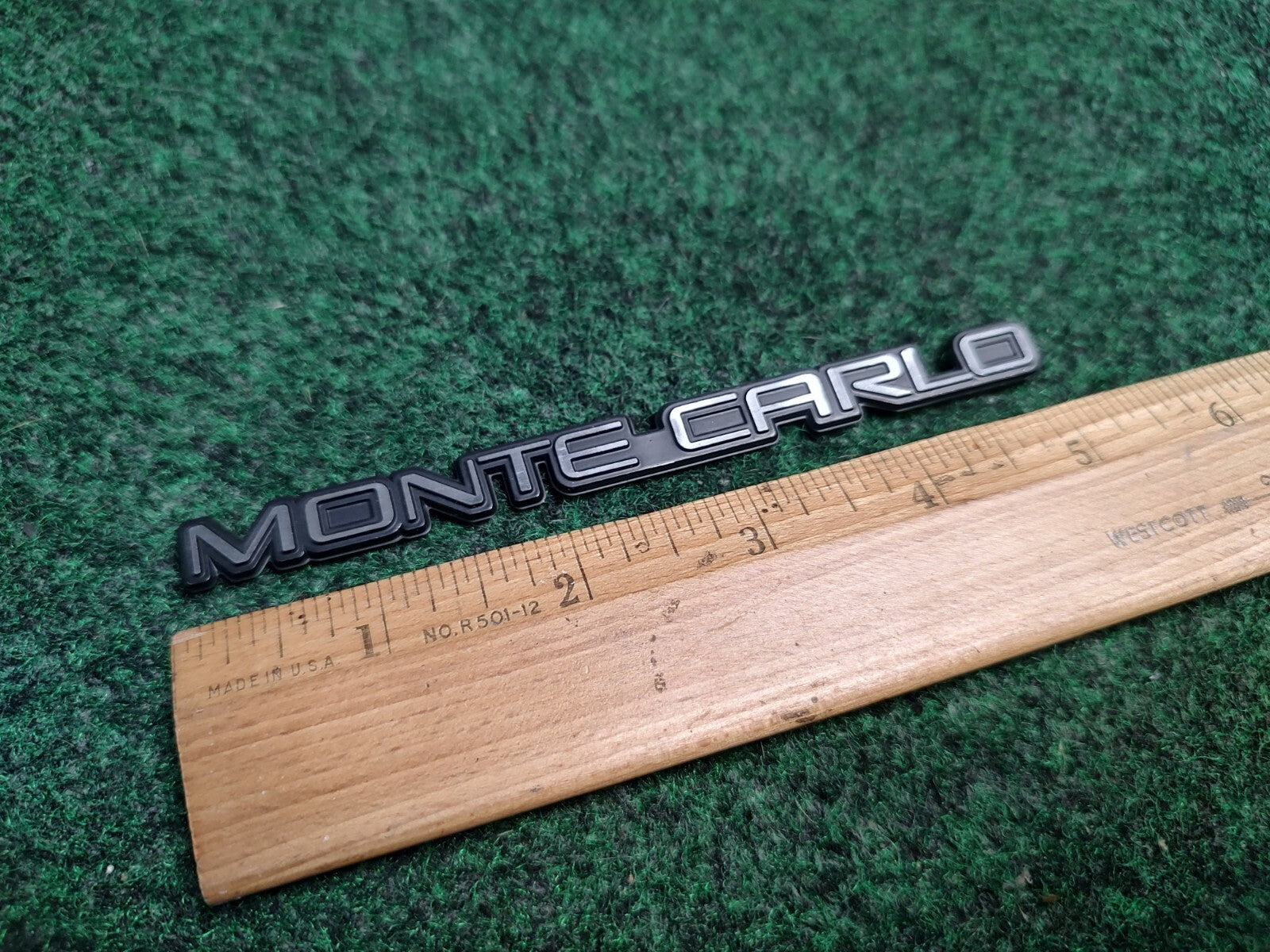1995-1999 Chevrolet Chevy Monte Carlo Factory Silver Dash Board Emblem Badge 3S1