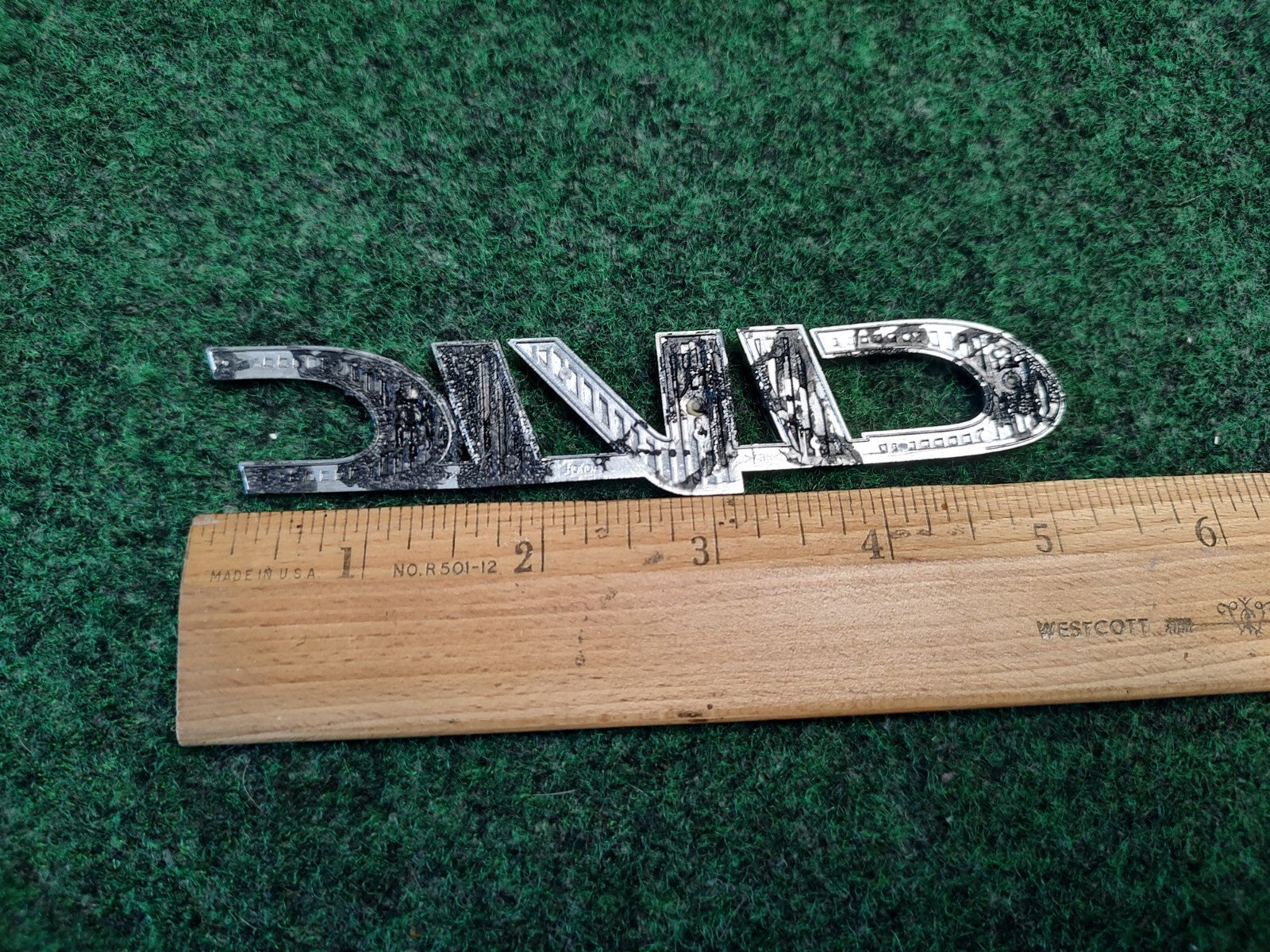 Honda OEM Civic Chrome Plastic 5.25" Emblem Badge Logo Nameplate Name Plate 4S8
