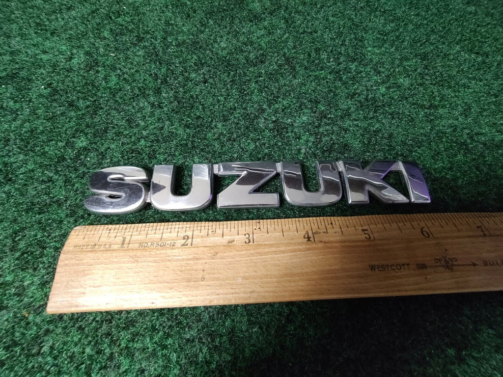 Suzuki OEM Chrome Plastic 6 1/2'' Emblem Badge Logo Nameplate Name Plate 3M1