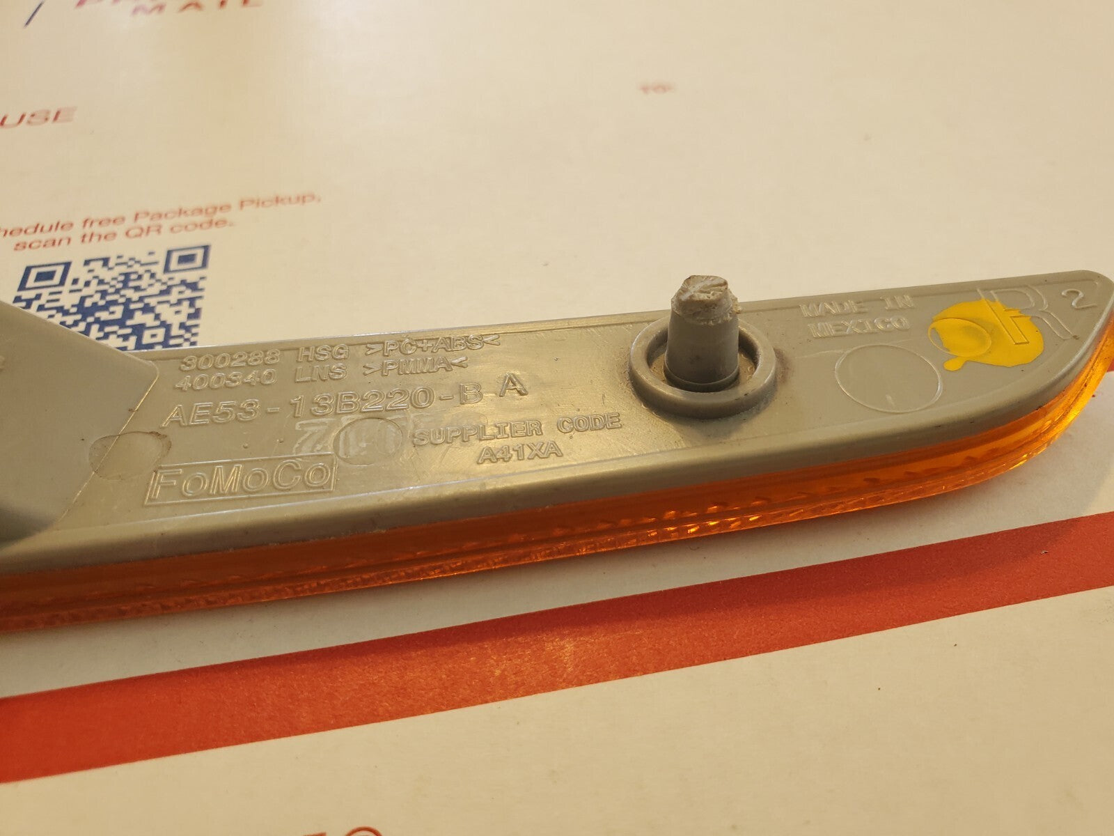 2010 2011 2012 FORD FUSION RIGHT PASSENGER SIDE MARKER PARKING LIGHT LAMP 4L1