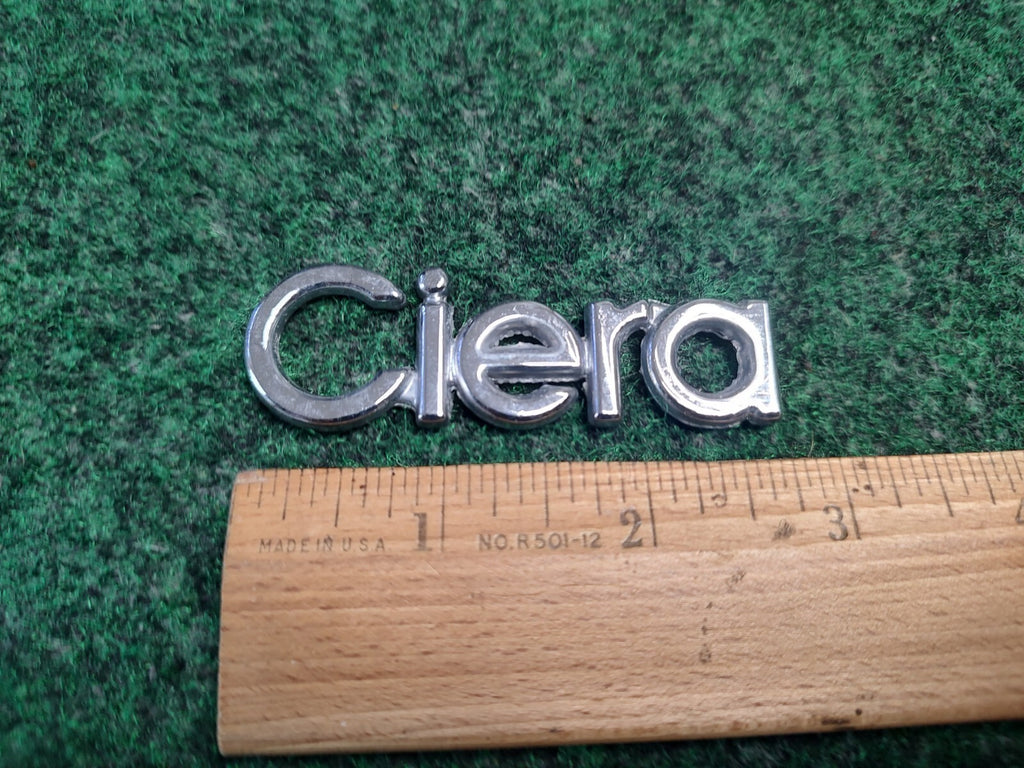 OEM Oldsmobile CIERA Emblem Badge Nameplate Metal Chrome Script Car Auto 4S9