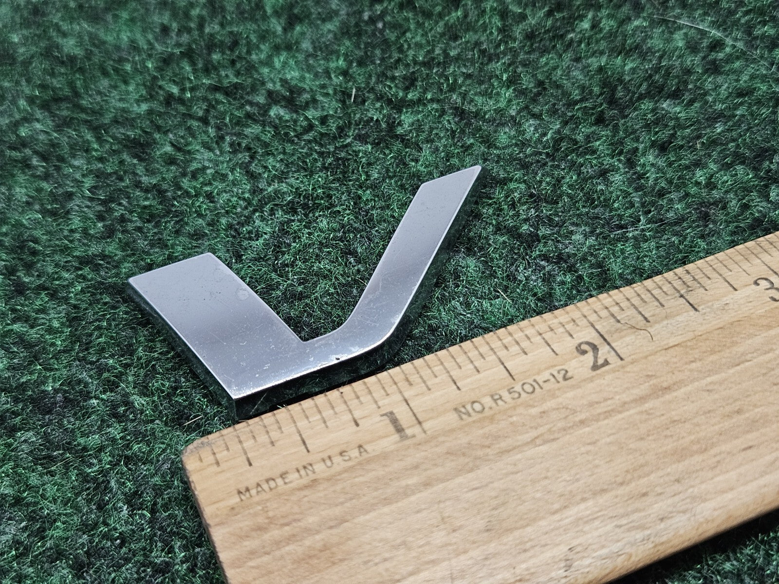 OEM "V" Chrome Individual Letter Lettering Emblem Badge Logo Nameplate 7S6