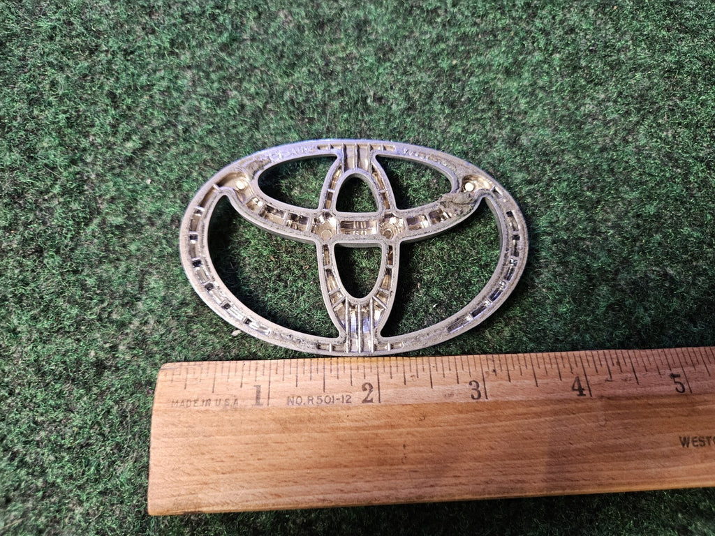 Toyota Chrome Emblem Logo Symbol Unknown Name Plate Model ~3.5" 5L9