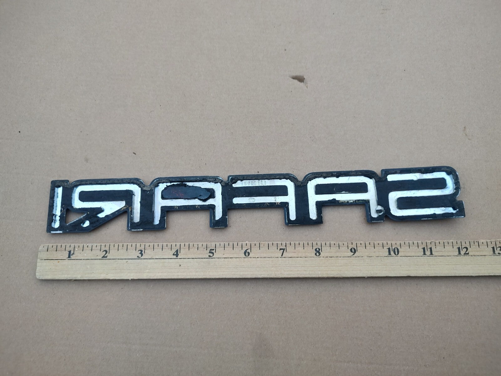 1995-2005 GMC SAFARI EMBLEM 12" LETTERS LOGO SYMBOL BADGE REAR DOOR SILVER 7S4