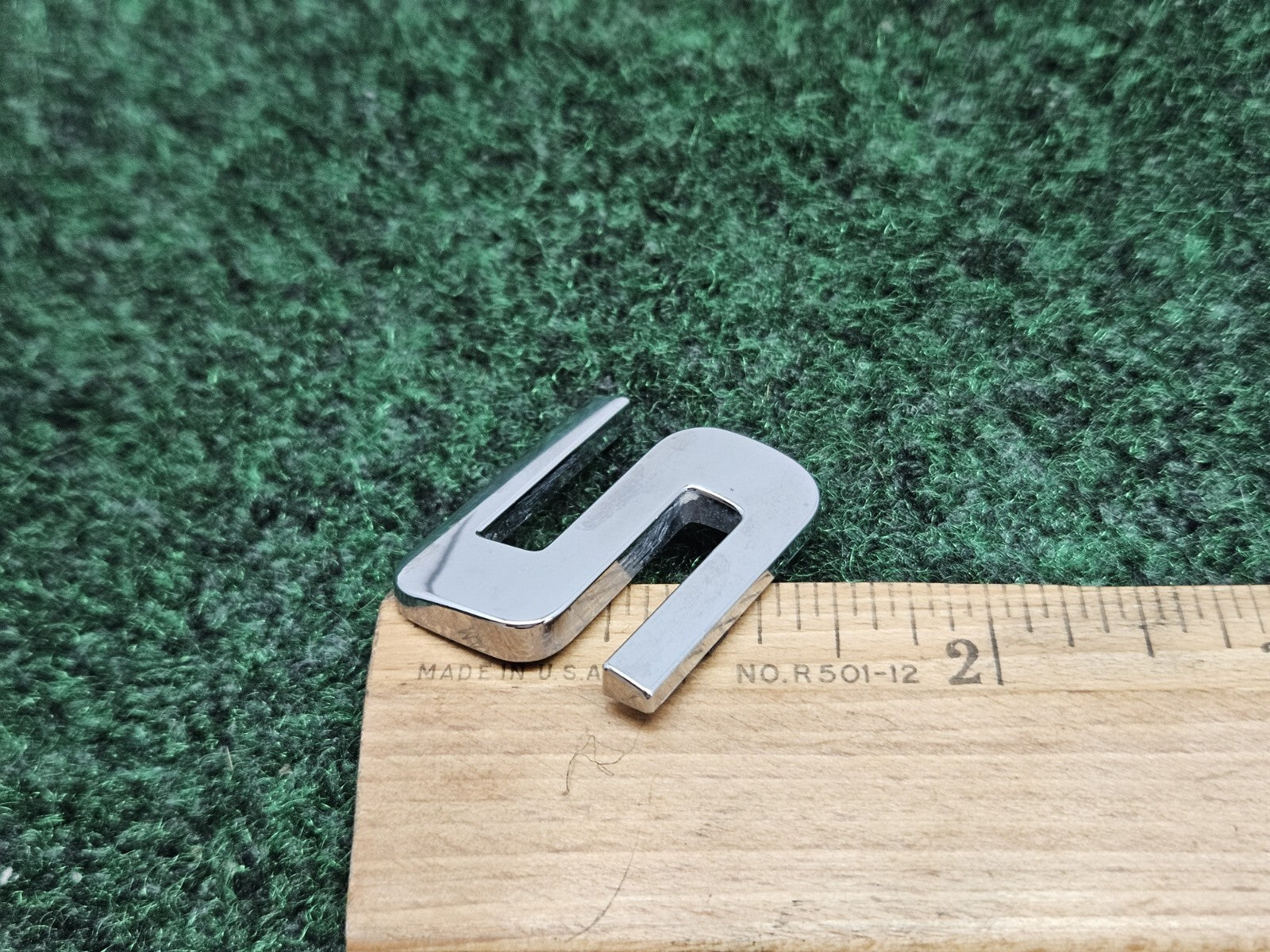 OEM Chrome "S" / "5" Hood Hatch Letter Emblem Badge Logo Nameplate 7S9