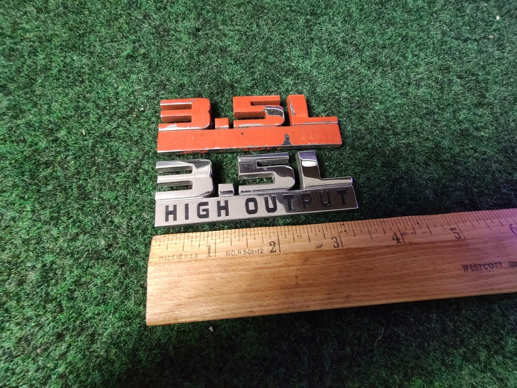 (2) 2004-2014 Dodge 3.5L HIGH OUTPUT Nameplate Emblem Badge OEM 6S4