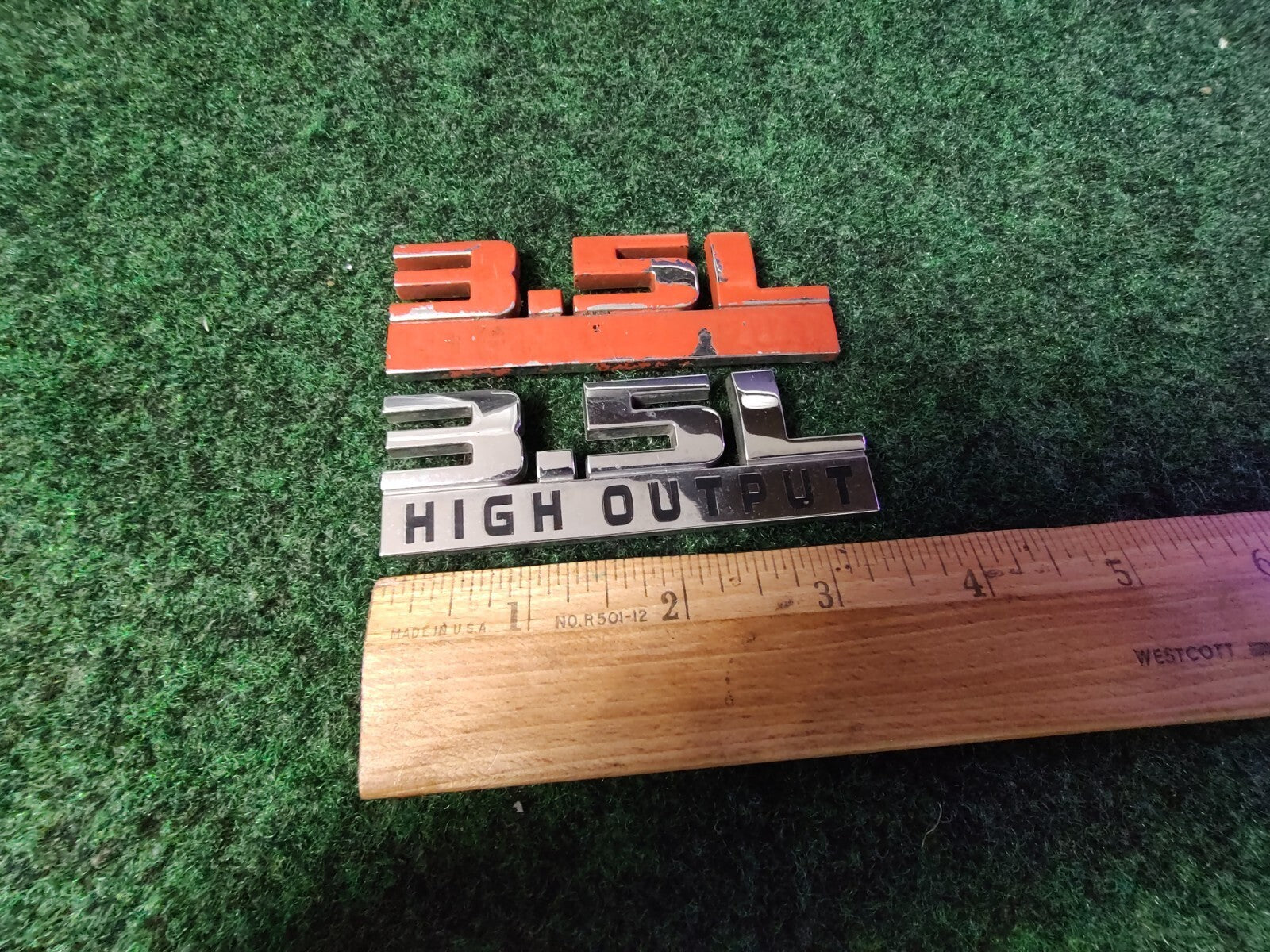 (2) 2004-2014 Dodge 3.5L HIGH OUTPUT Nameplate Emblem Badge OEM 6S4