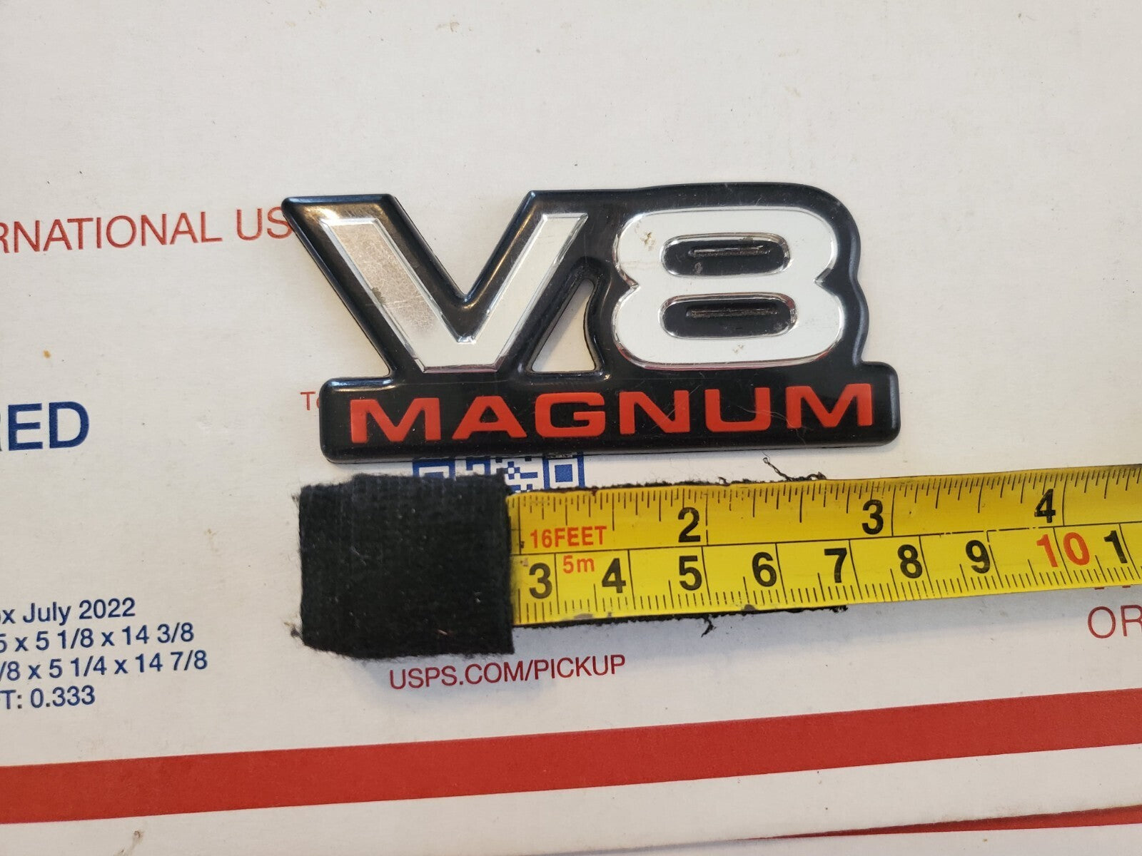 1994-2001 V8 Magnum Fender Door Emblem Nameplate Badge Ram Durango Van OEM 4L5