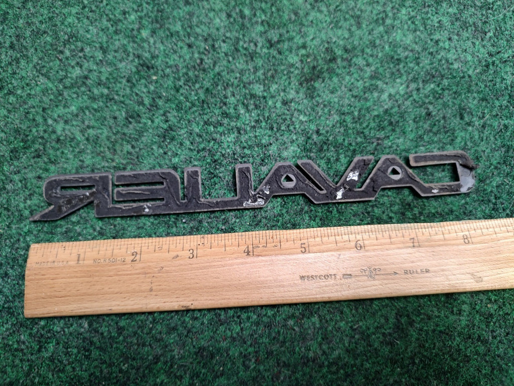 Chevy OEM Cavalier Chrome Black  Emblem Badge Logo Nameplate Name Plate 1S2