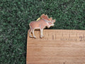 Moose  Pin ~ 90's Brooche Lapel Pin Clasp Brown