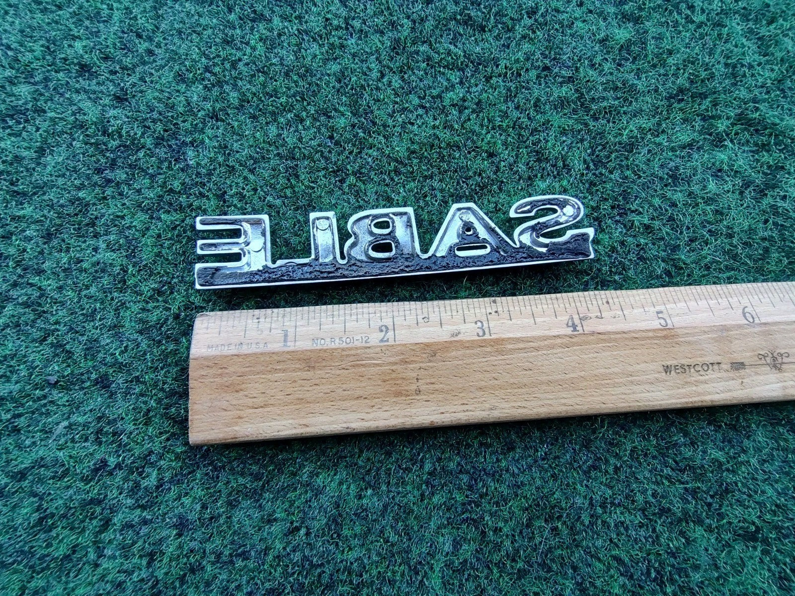 00 01 02 03 MERCURY SABLE REAR GATE LID EMBLEM BADGE SYMBOL LOGO OEM 10L4