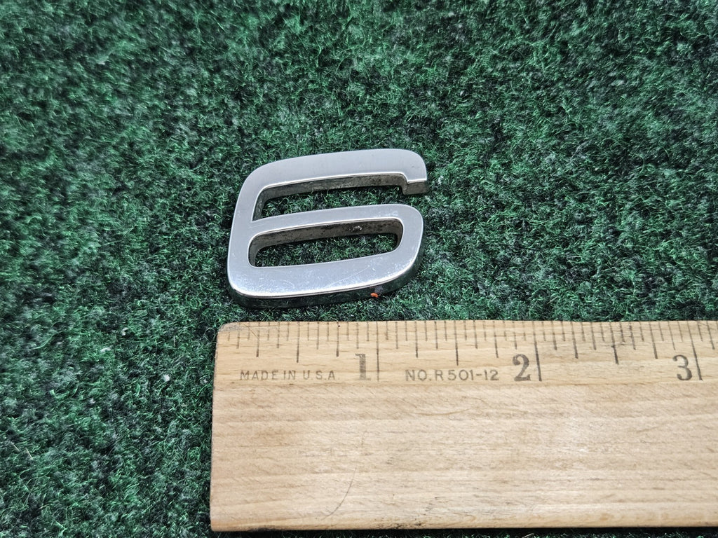 Volvo OEM S60 "6" Chrome Number Individual Letter Emblem Badge Logo Name 7S8