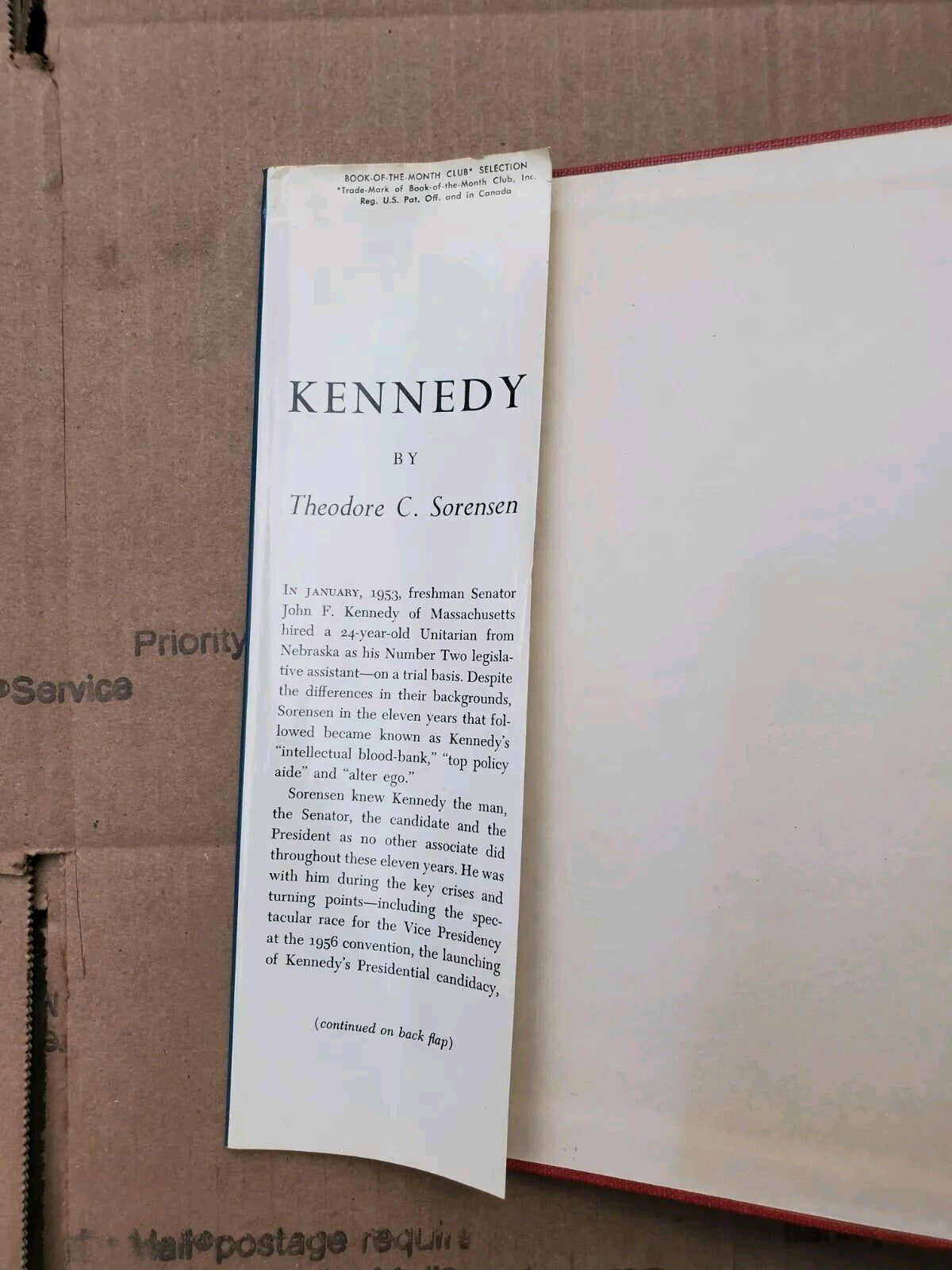 KENNEDY - VTG - By Theodore C. Sorensen - 1965  - First Edition - VG B7