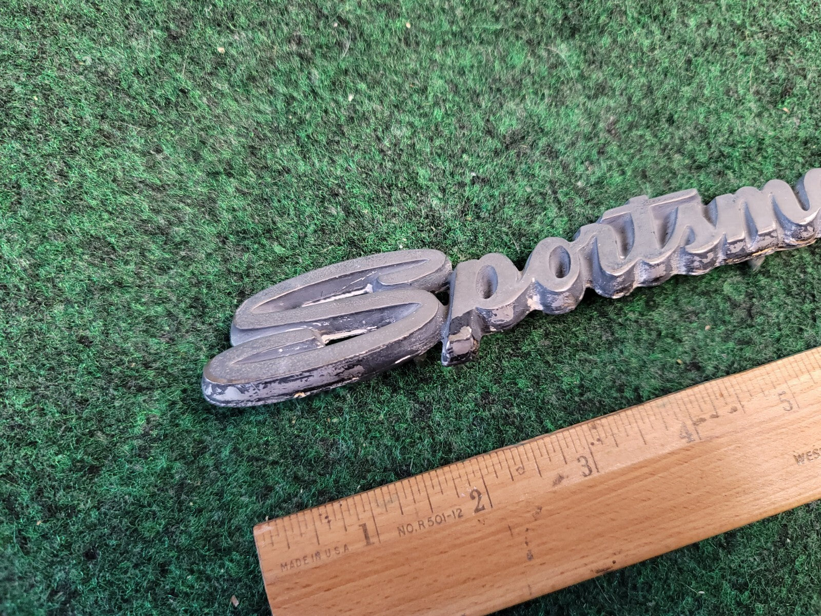 Circa 1970s Dodge Sportsman Van Chrome Emblem Badge Fender Nameplate 58395 7L1
