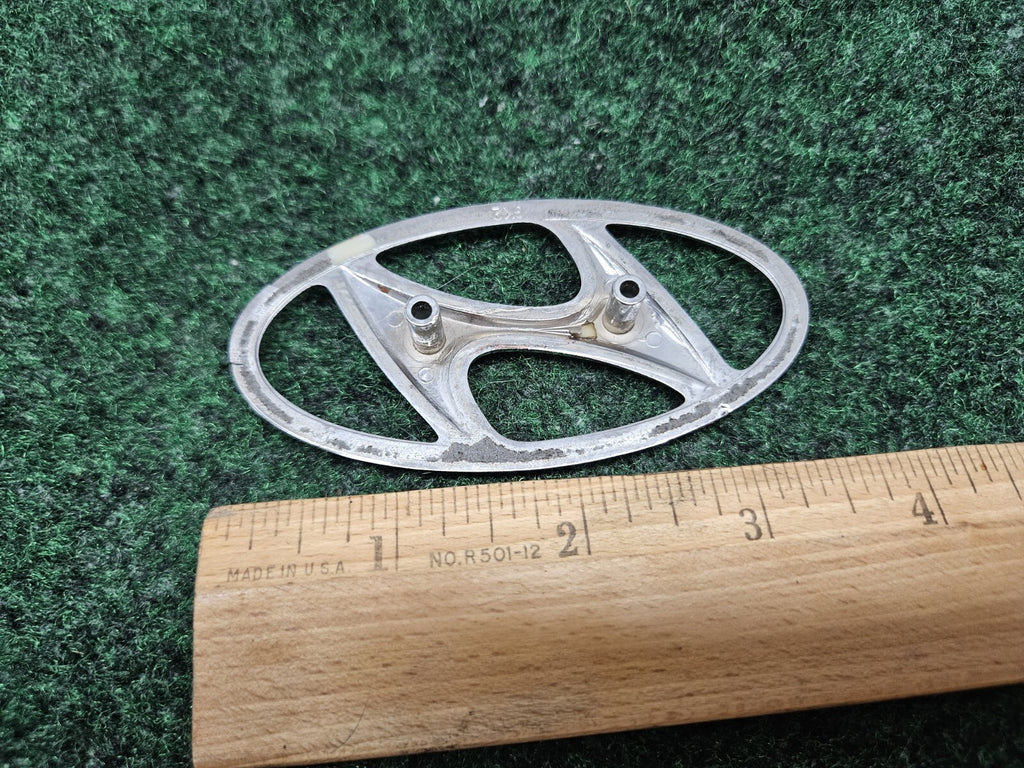 Hyundai Emblem Logo Symbol Badge Chrome OEM Nameplate Name Plate 3.5" Inch GL1