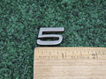 OEM "5" Silver Individual Number Lettering Emblem Badge Logo Nameplate 7S6