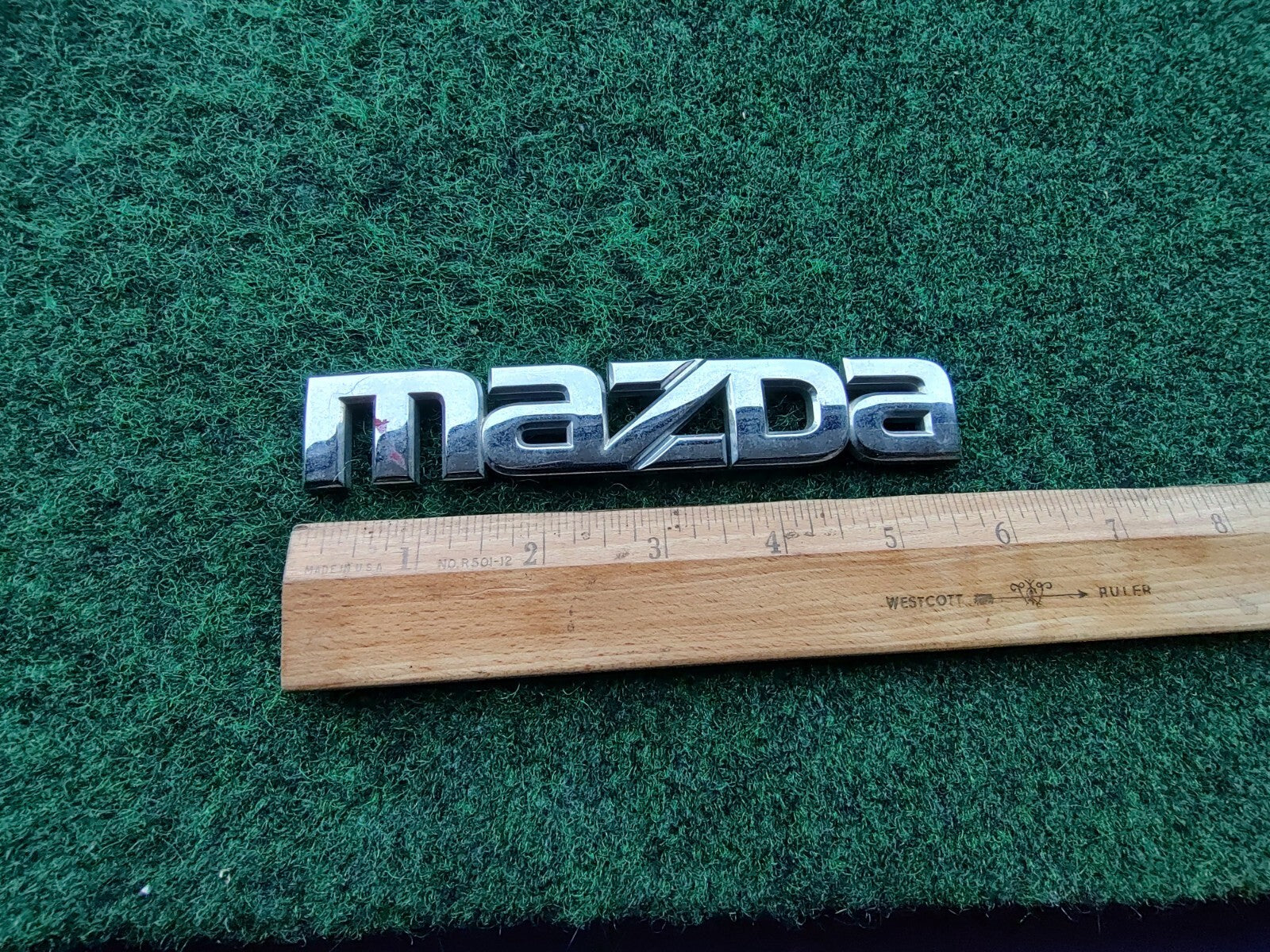 Mazda OEM Chrome Emblem Badge Logo Nameplate Name Plate ~5.8 Inches 5S3