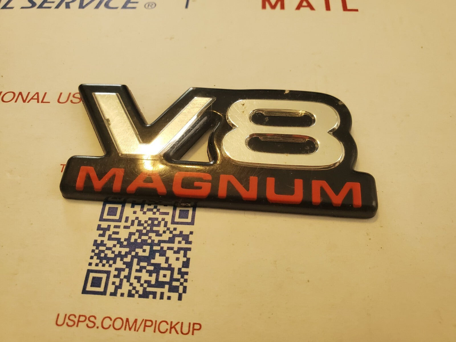 1994-2001 V8 Magnum Fender Door Emblem Nameplate Badge Ram Durango Van OEM 4L5