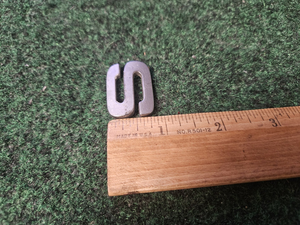 OEM "S" Silver Individual Letter Lettering Emblem Badge Logo Nameplate 4M7