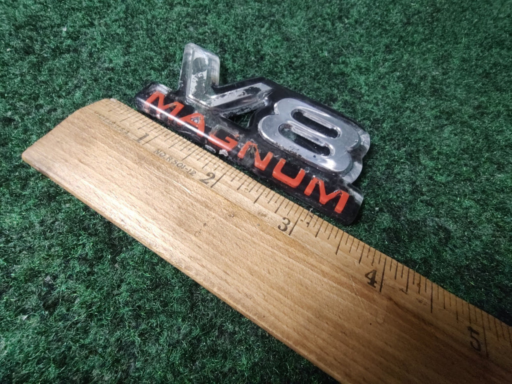 Dodge V8 Magnum Front Fender Plastic Emblem Badge Logo Nameplate Name Plate 1S6