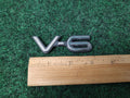 OEM V-6 V6 Chrome & Black Plastic 3" Emblem Badge Logo Nameplate Name Plate 1M4