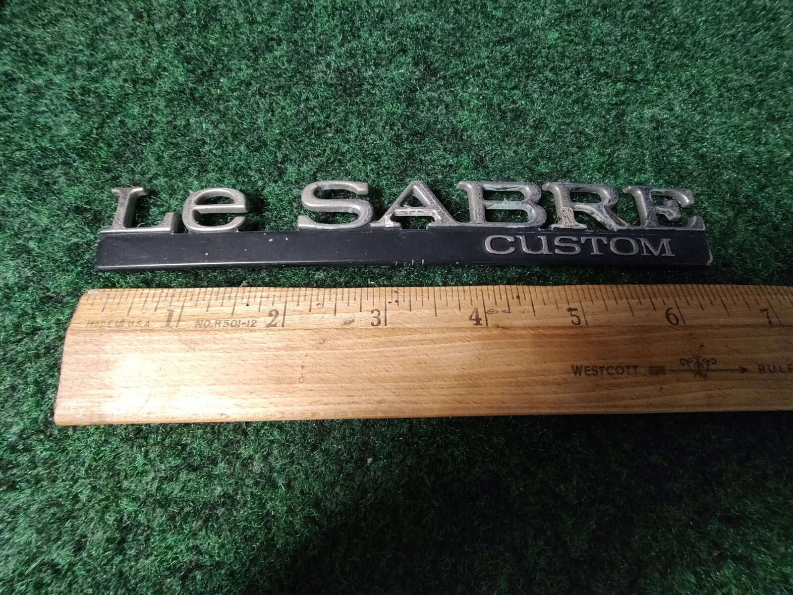 BUICK LESABRE CUSTOM - OEM EMBLEM BADGE SYMBOL LOGO NAME PLATE 6S6