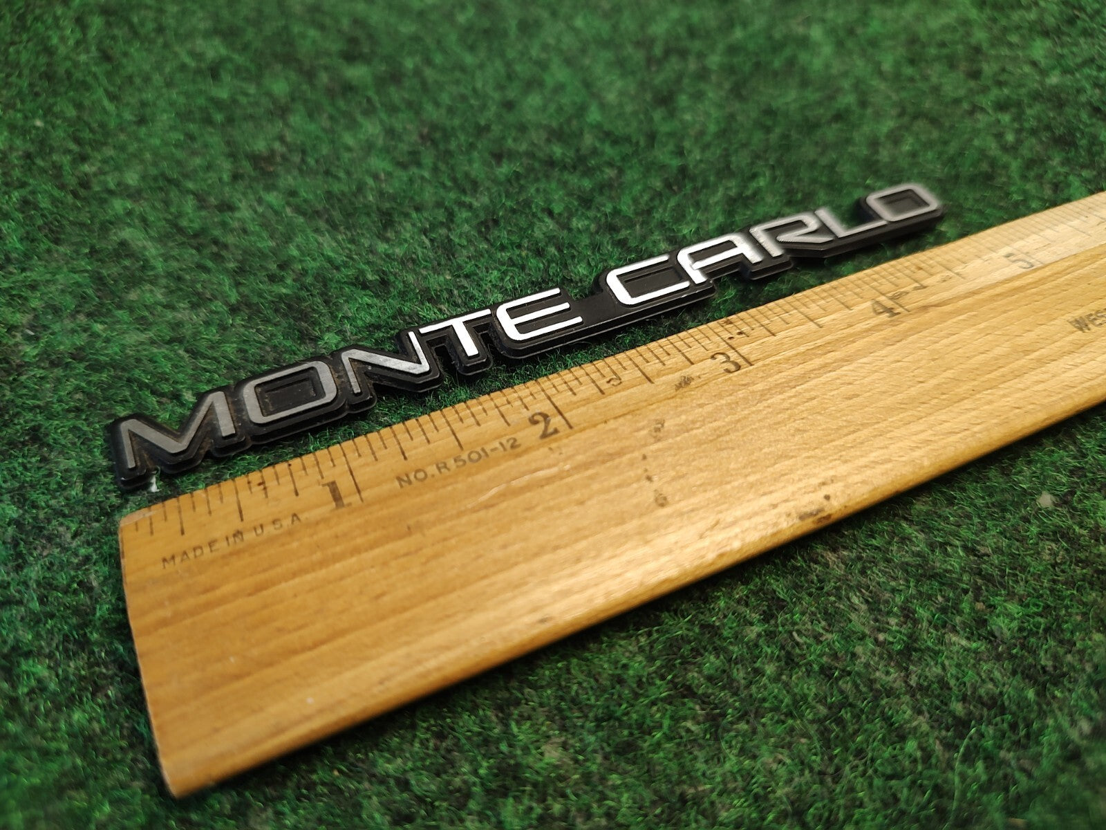 1995-1999 Chevrolet Chevy Monte Carlo Factory Silver Dash Board Emblem Badge 4S8
