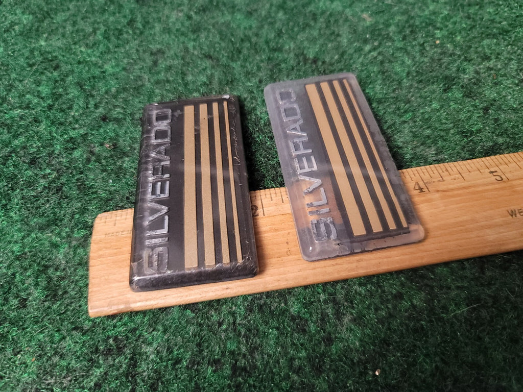 (2) 1990s SILVERADO Plastic Roof Panel Emblem OEM NAME PLATE 5S8