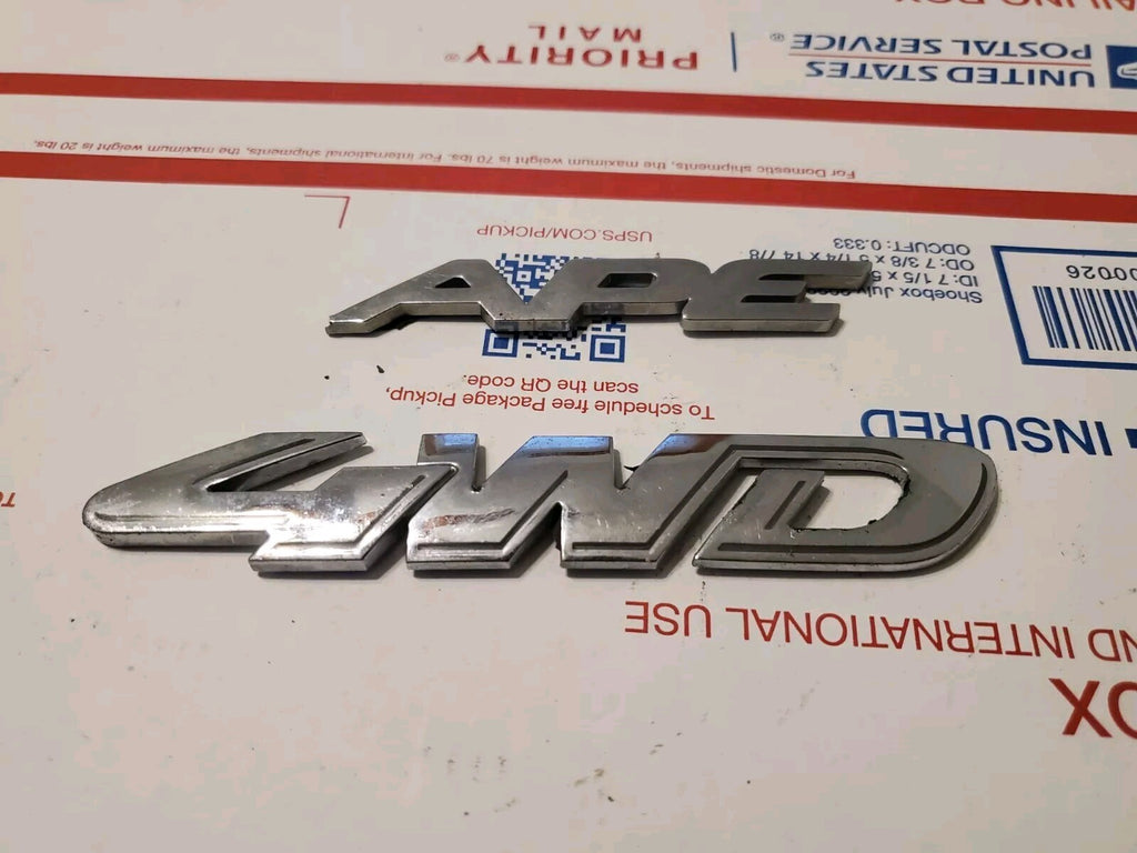 Ford Escape Rear Chrome "4WD" NAMEPLATE Emblem OEM 8L8Z-7842528-D 3L7