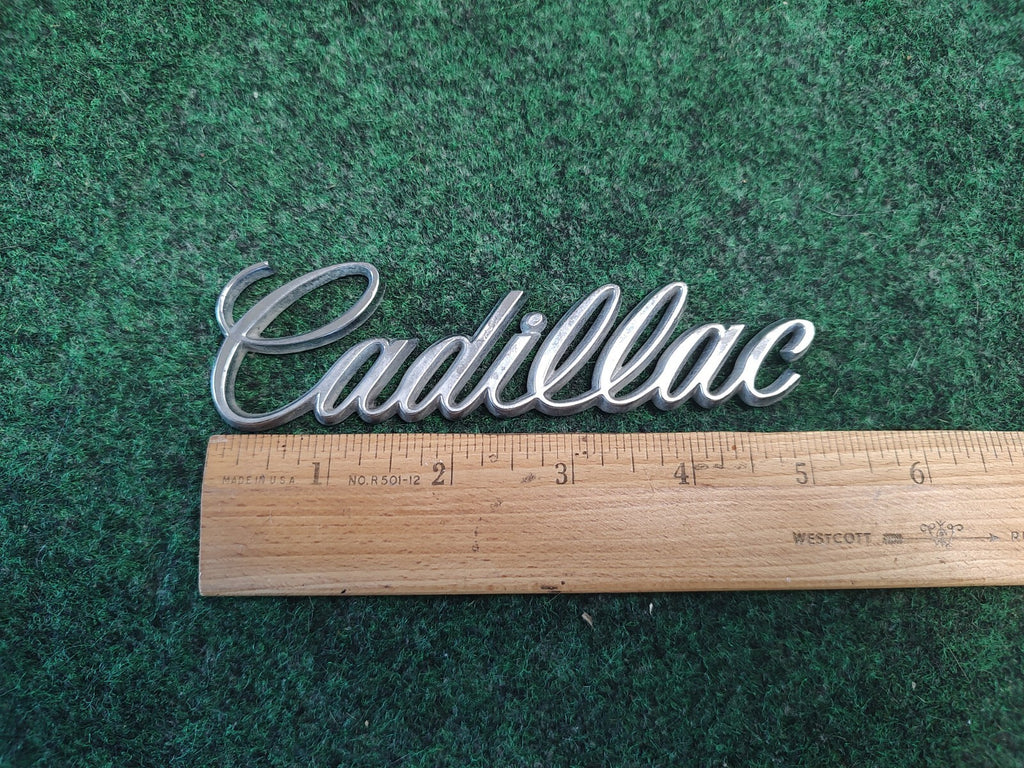 Cadillac OEM Chrome Plastic Script Emblem Badge Logo Nameplate Name Plate 4S4