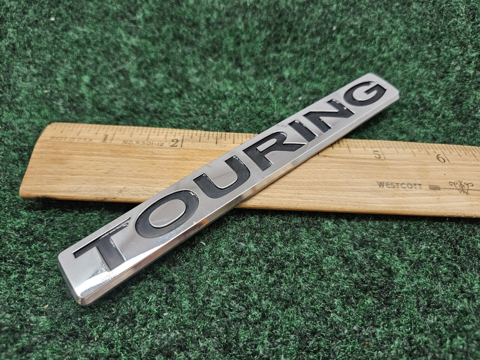 TOURING EMBLEM BADGE REAR BADGE LOGO CHROME TRUNK NAMEPLATE 5.5" GL4