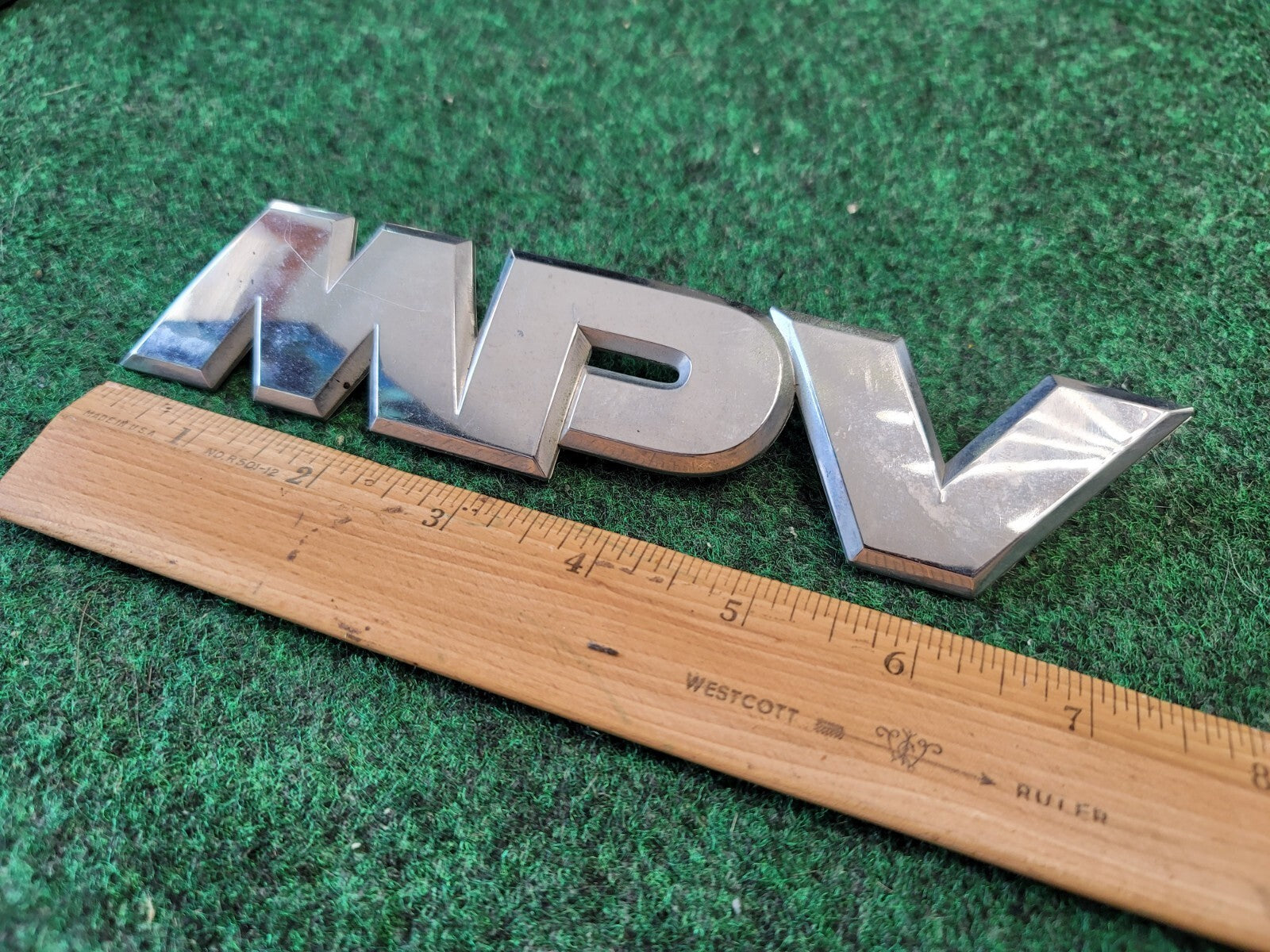2000-2006 Mazda 'MPV' Rear Trunk Liftgate Chrome Emblem OEM LC63-51-720 1M4