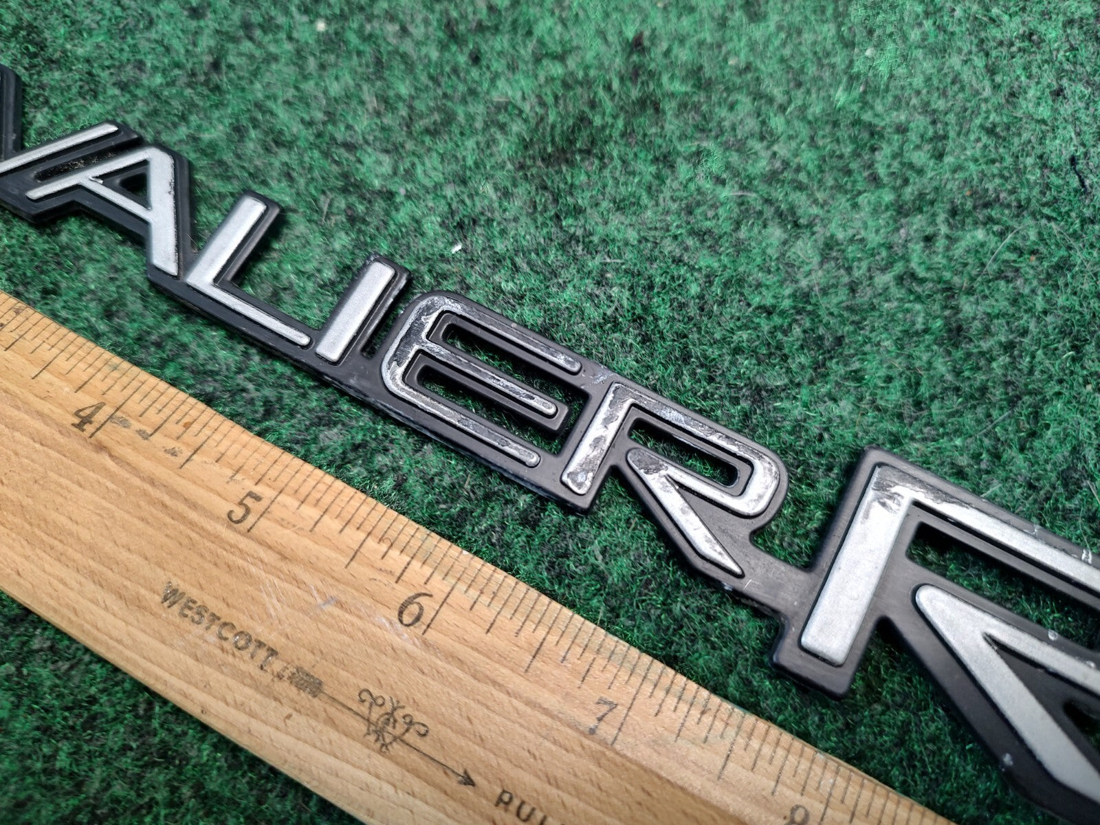 Chevy 1990-1994 Cavalier RS Red Rear Trunk Emblem Badge Logo Nameplate Name 1S4