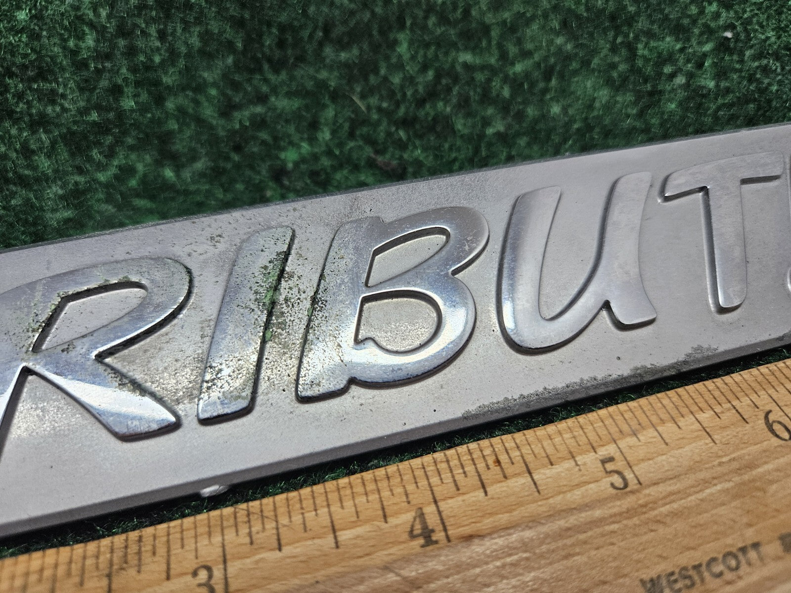 2008 Mazda Tribute Front Side Fender Door Emblem Nameplate ZZC052771 OEM GL1