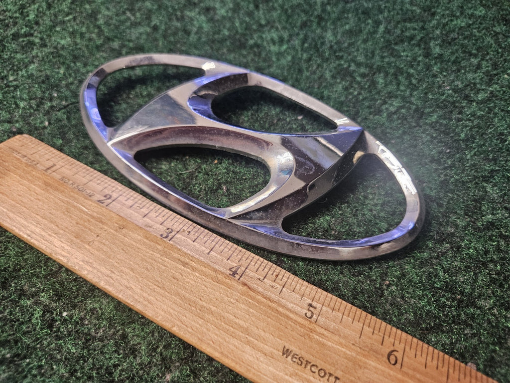 Hyundai Emblem Logo Symbol Badge Chrome OEM Nameplate Name Plate ~5.75" 4M8
