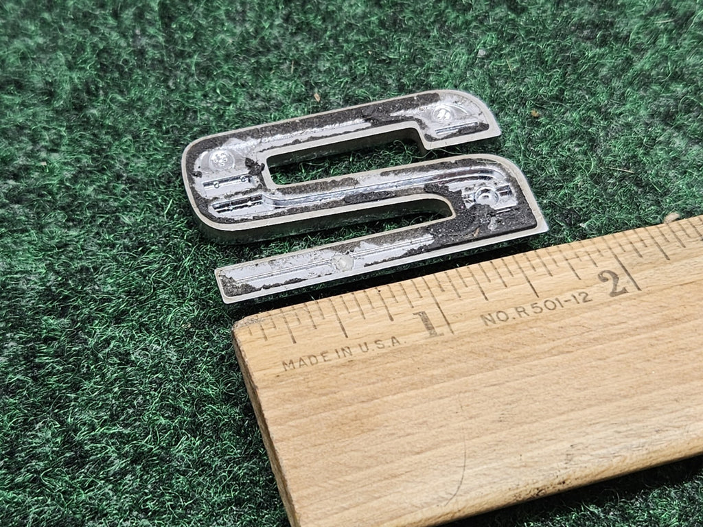 OEM 3D "2" Chrome Individual Number Lettering Emblem Badge Logo Nameplate 7S9