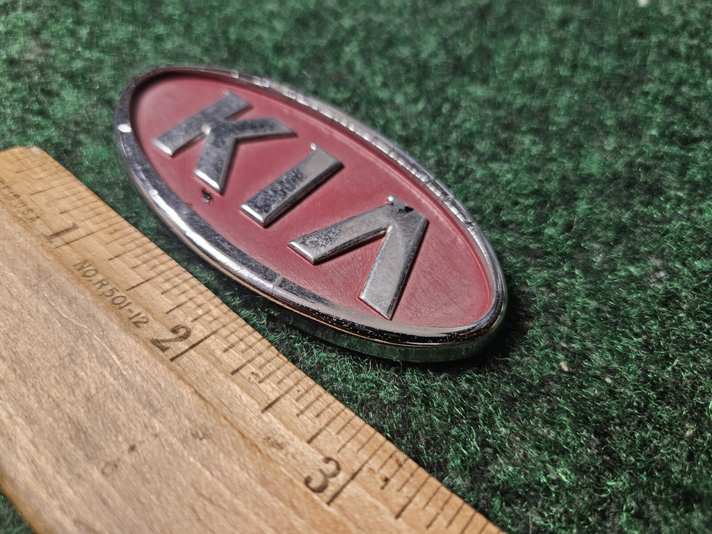 Kia Emblem Badge Grille Front Rear Name Plate OEM Nameplate Logo Red Chrome 3M2
