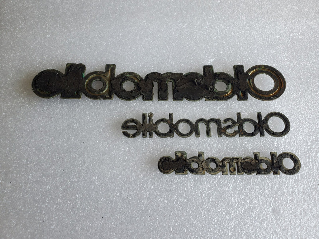 (3) Oldsmobile OEM Chrome Emblem Badge Logo Nameplate Name Plate VNTG