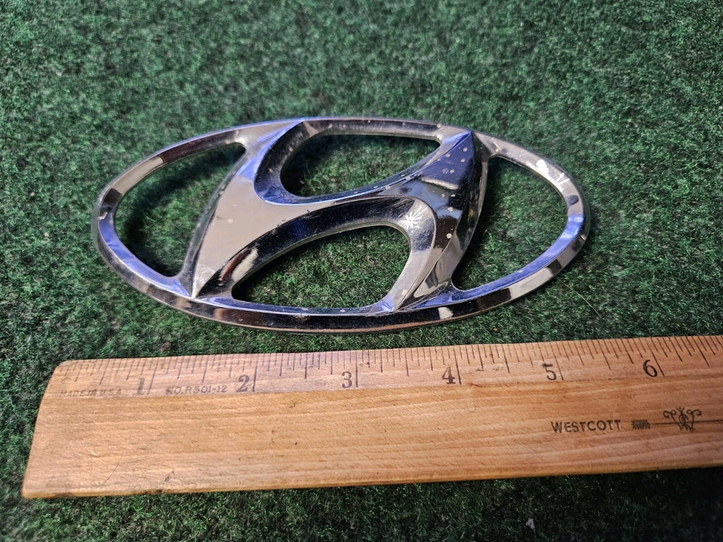Hyundai Emblem Logo Symbol Badge Chrome OEM Nameplate Name Plate ~5.75" 5M2