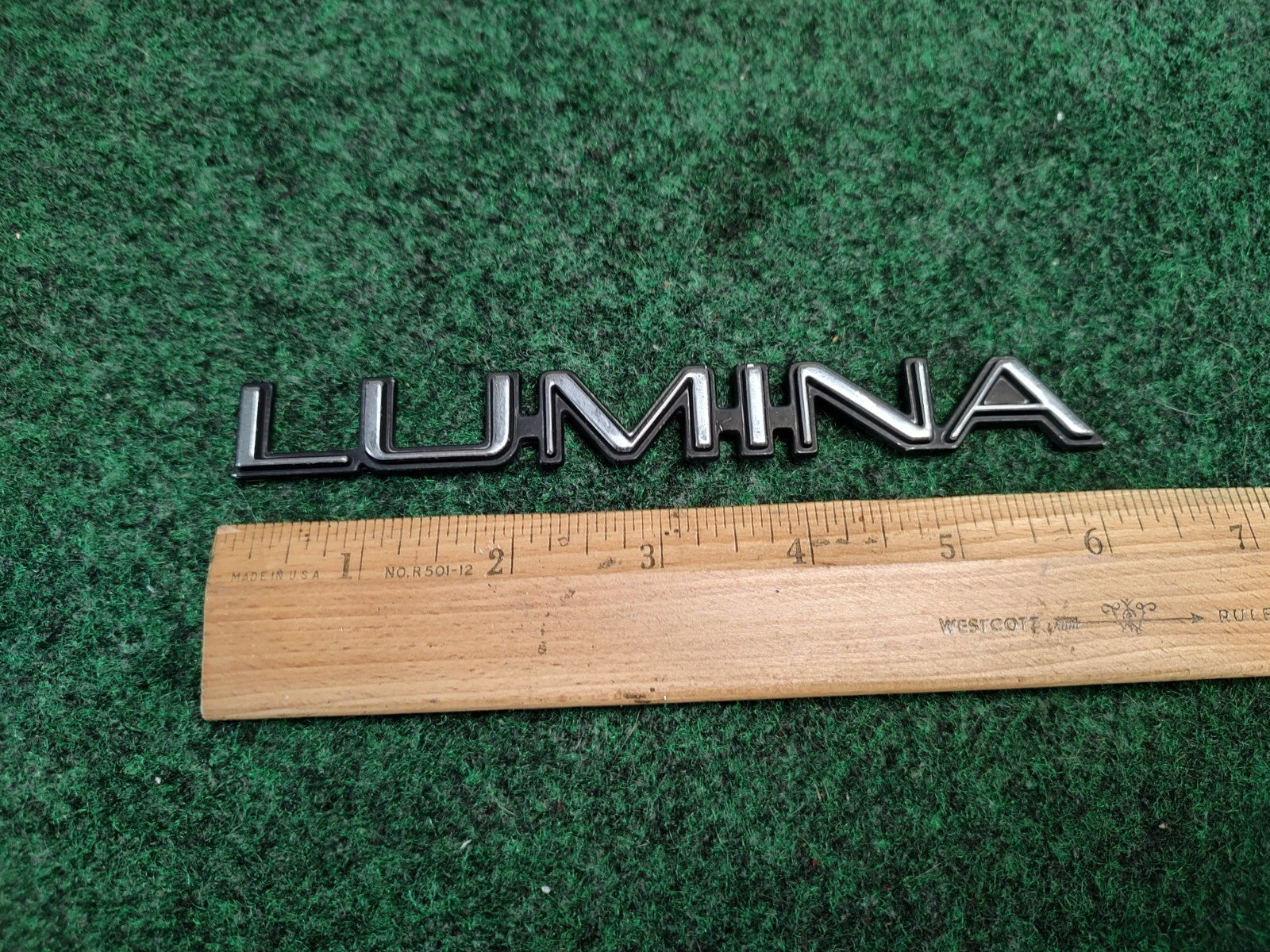Chevy OEM Lumina Chrome 6" Rear Trunk Emblem Badge Logo Nameplate Name Plate 2S3
