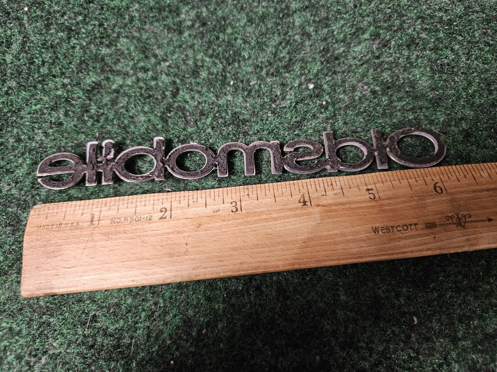 Oldsmobile OEM Chrome Emblem Badge Logo Nameplate Name Plate 6.25" 3M3
