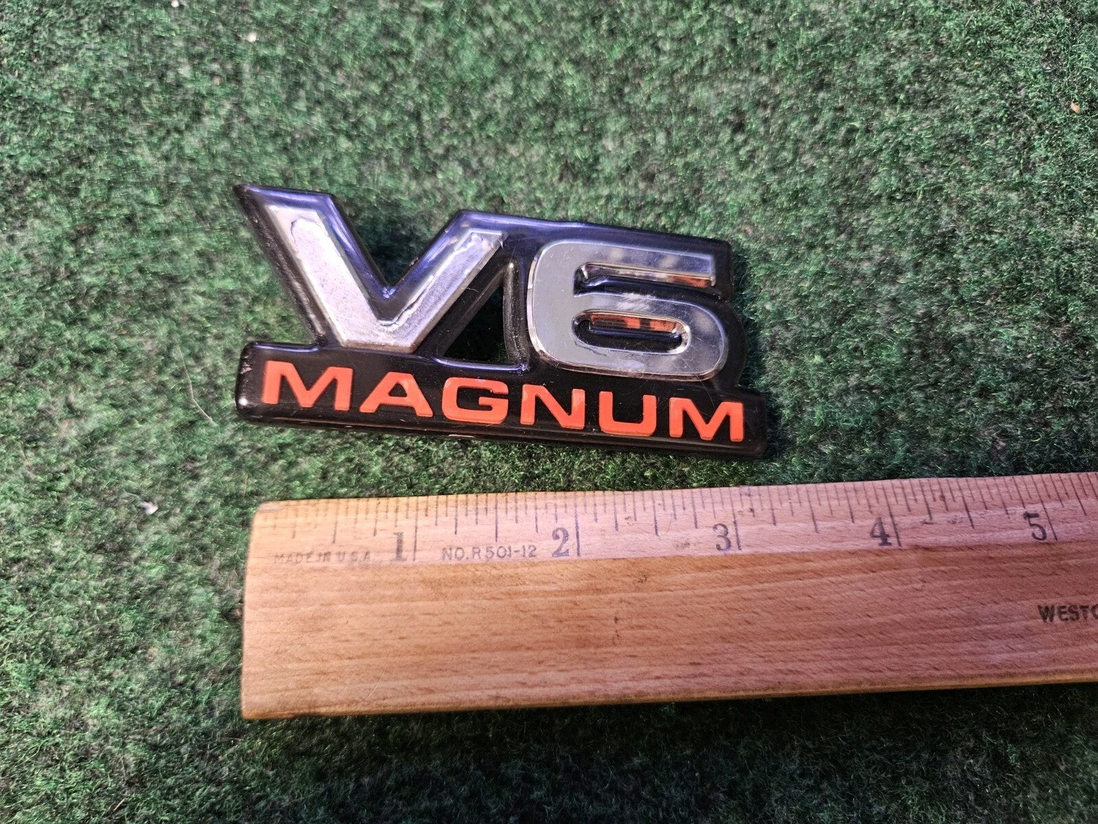 Dodge V6 Magnum Badge Emblem Name Plate Logo OEM 6L4