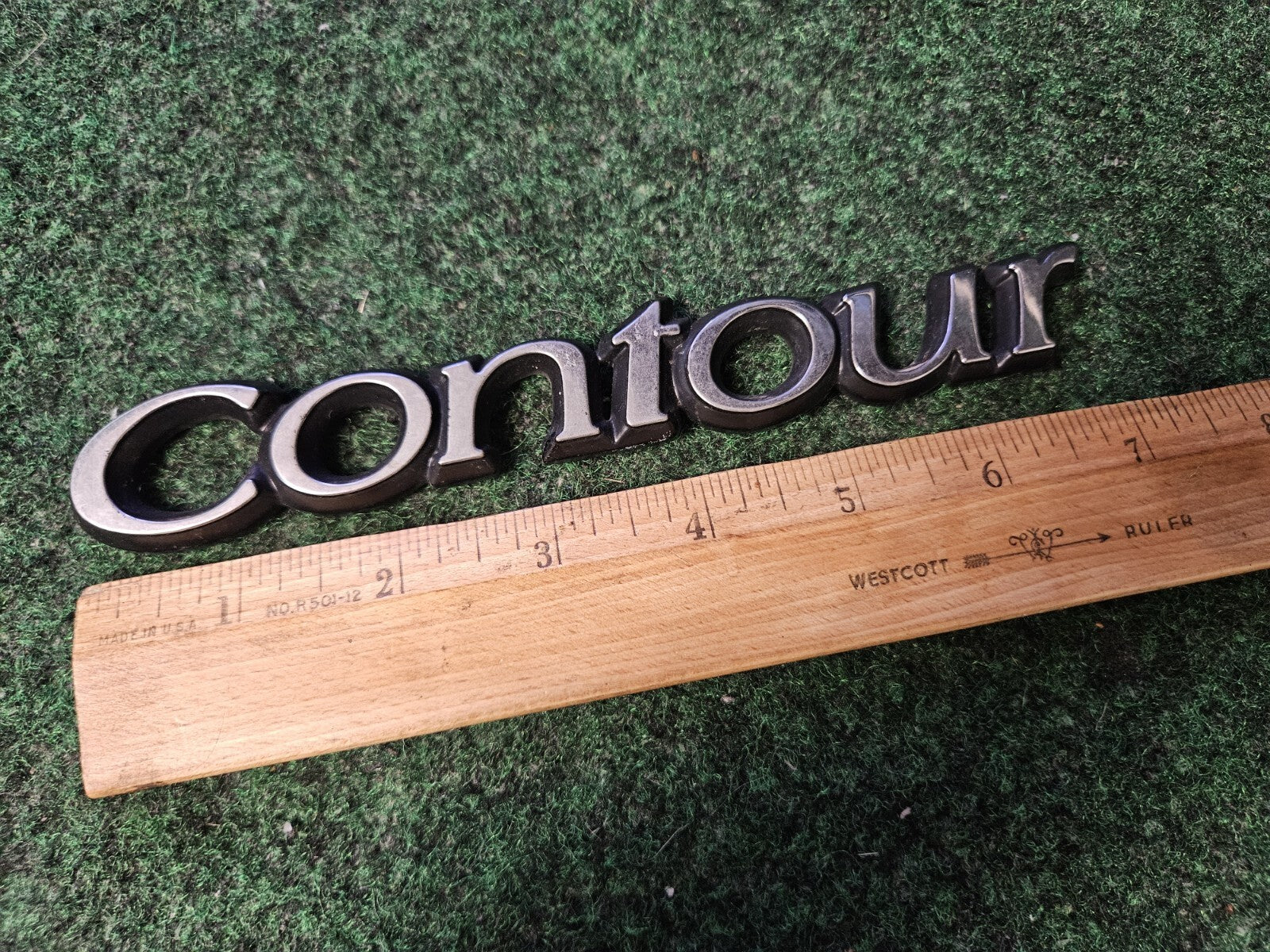 95 96 97 98 99 00 FORD CONTOUR REAR CHROME EMBLEM LOGO BADGE SYMBOL 4M9
