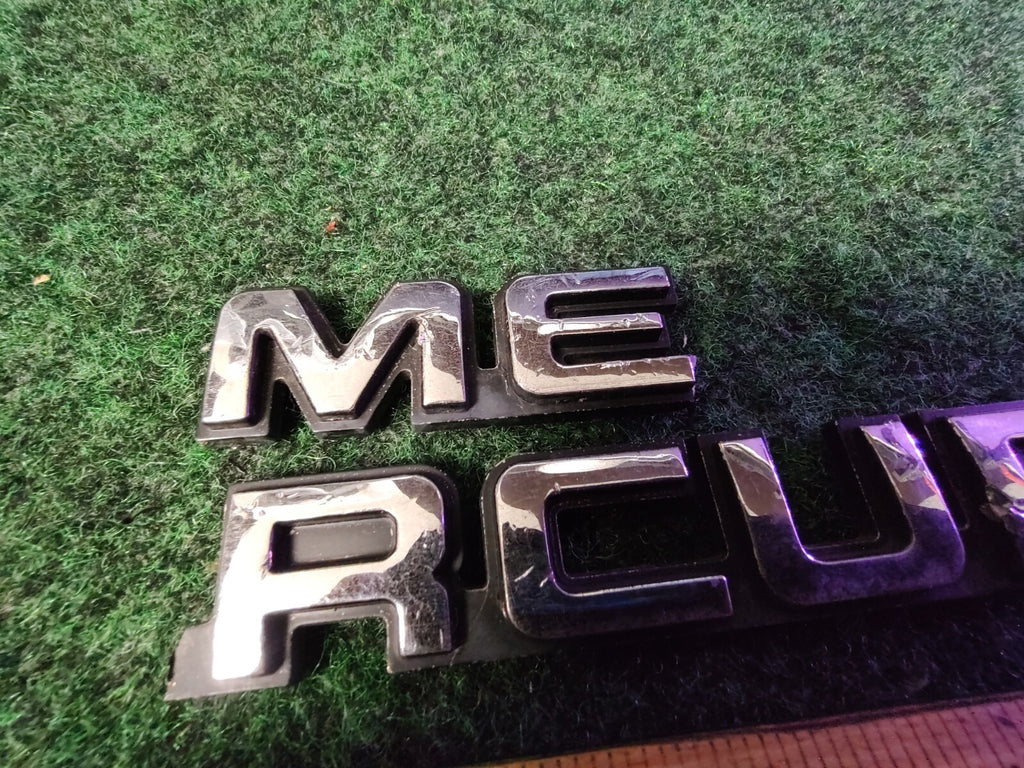 Mercury Name Plate Nameplate Emblem Logo Badge Rear Panel Chrome CRACKED 6S4